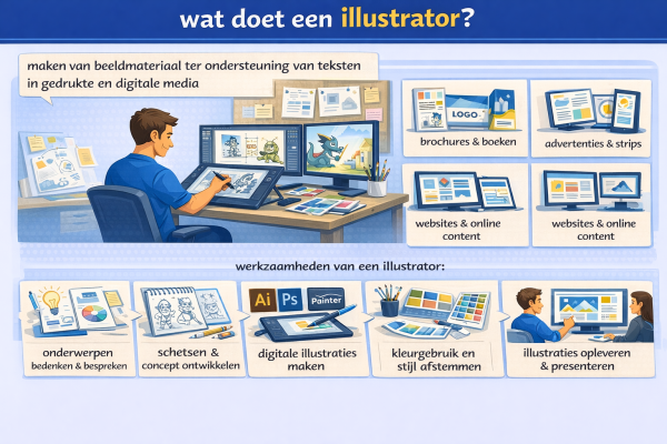 Alles over het beroep illustrator Wat doet een illustrator